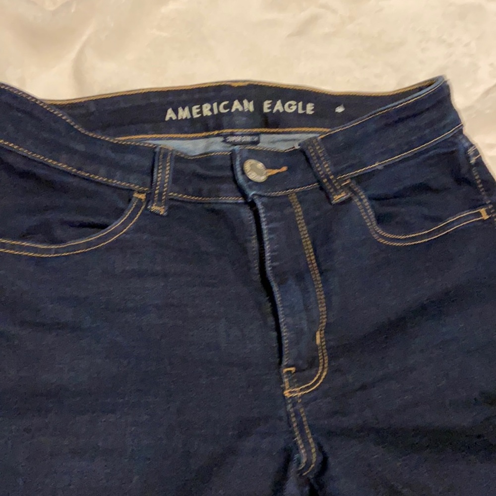 American Eagle dark wash hi-rise jegging